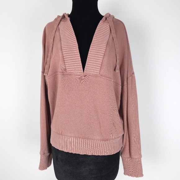 Offline by Aerie dusty pink distressed oversized size small - Picture 1 of 9